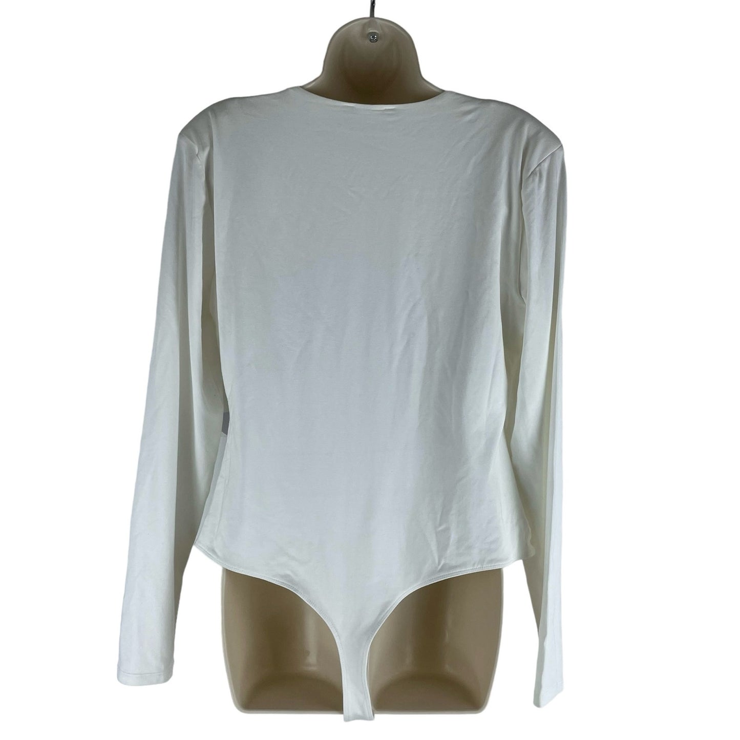 Good American Good Body Power Shoulder Bodysuit Ivory Size 5/ 2X