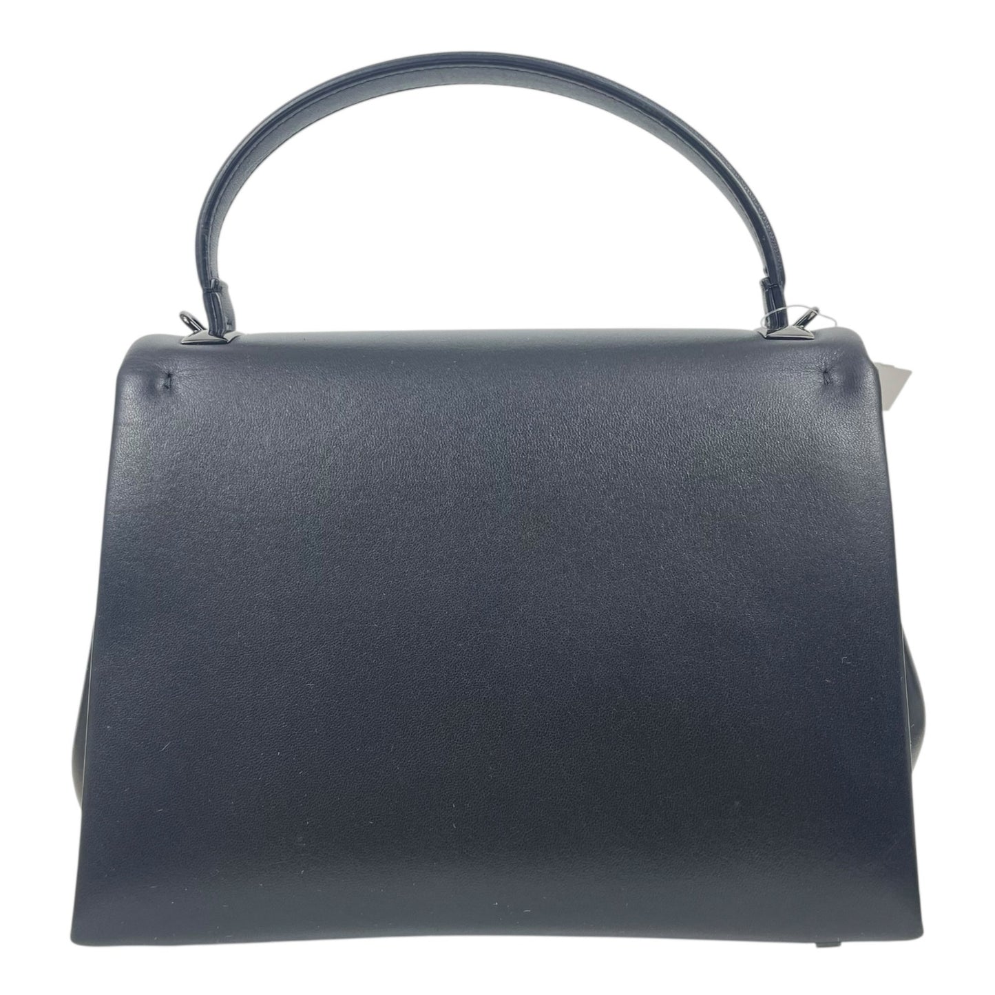 Valentino Garavani One Stud Small Top Handle Leather Flap Bag Black