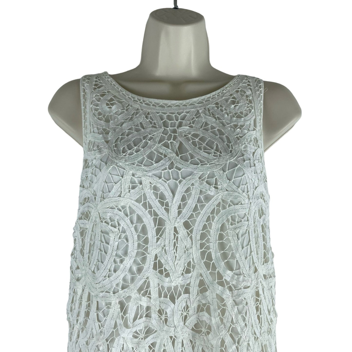 Erin Featherston Crochet Lace Mini Dress White Bridal Size 2