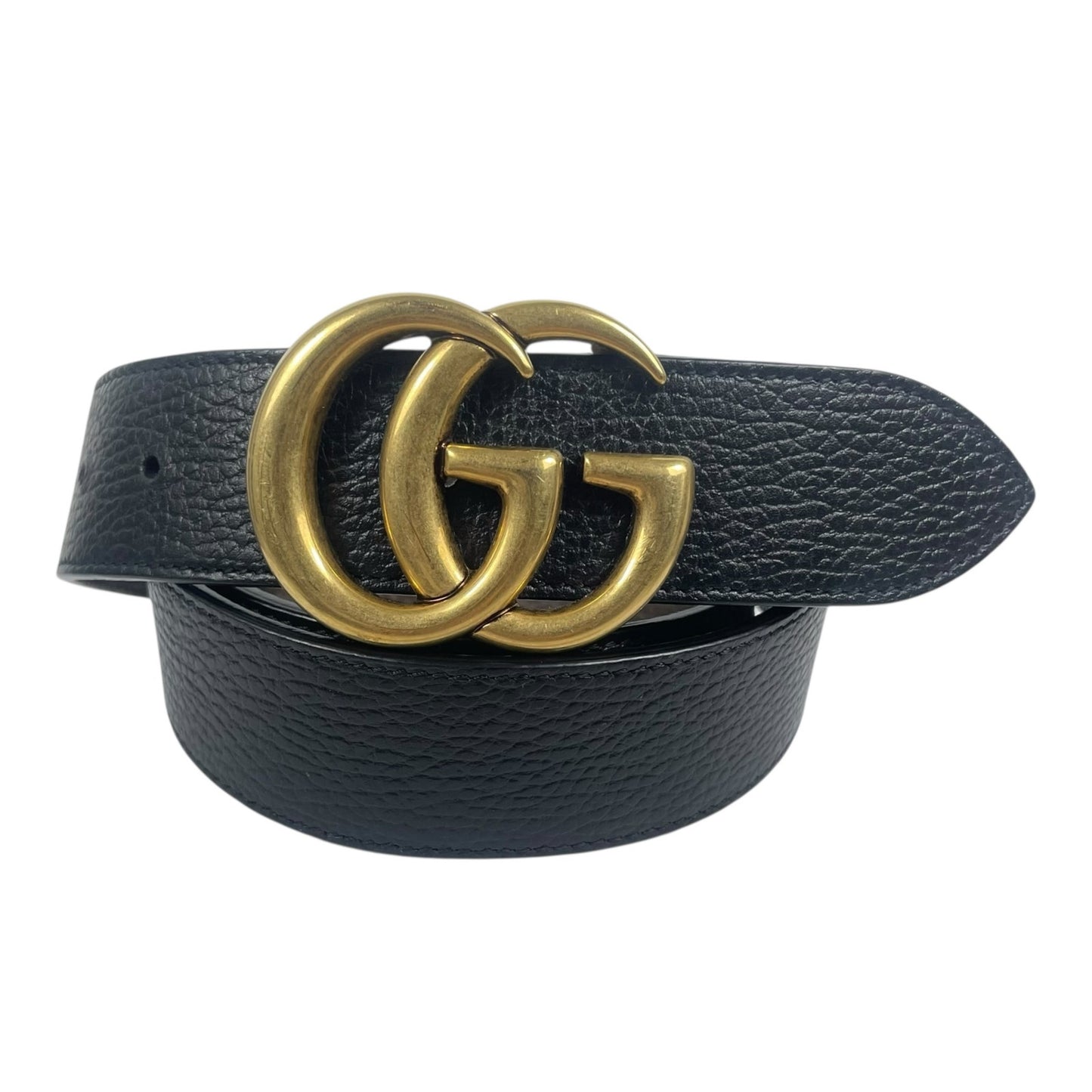 Gucci Double GG Reversible Leather Belt Black Brown Size 115/ 46