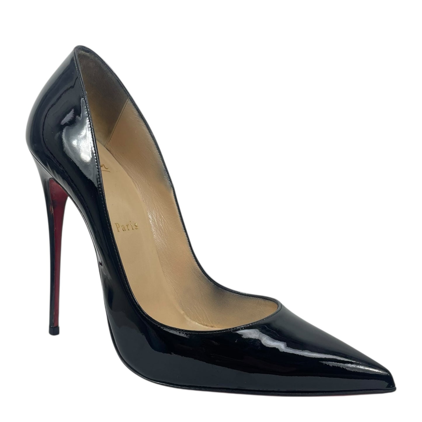 Christian Louboutin So Kate 120mm Patent Leather Pumps Black Size 41