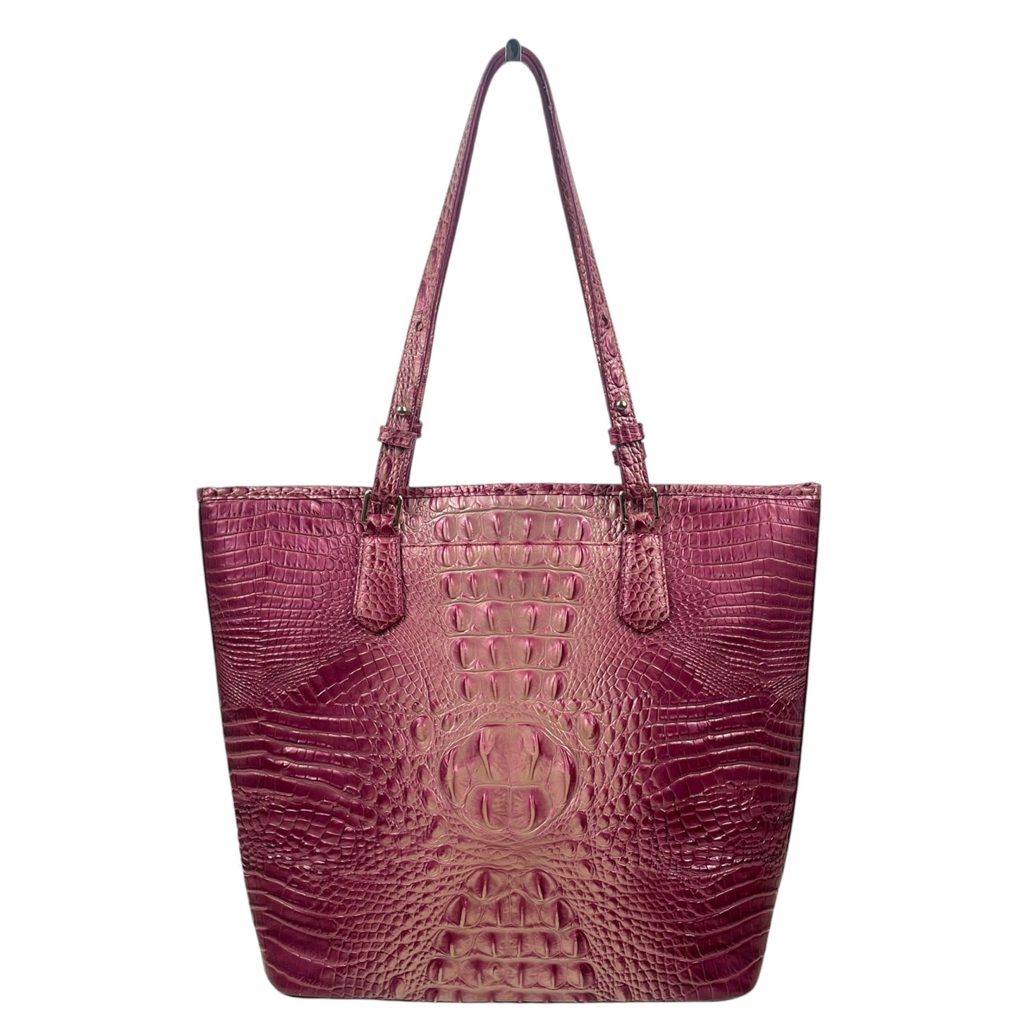 Brahmin Asher Tote Bag Shoulder Bag Magenta Ombre Melbourne Leather Pink