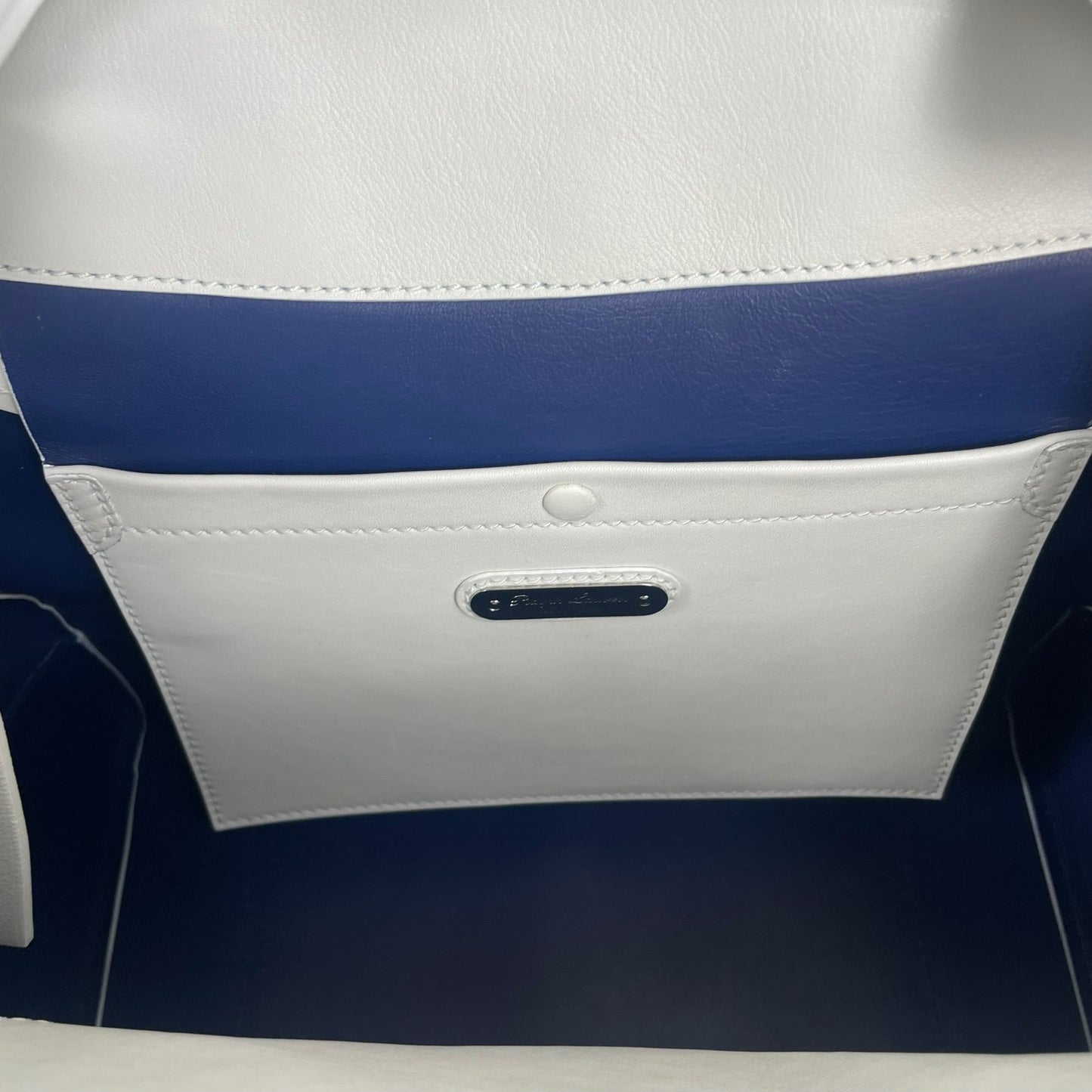 Ralph Lauren Collection Soft Ricky 33 Calfskin Leather Bag White