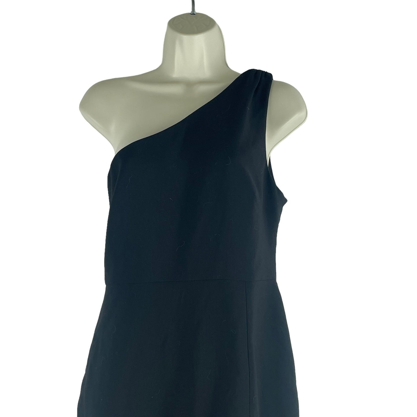 Likely Rollins One Shoulder Flounce Hem Black Cocktail Dress Size 8