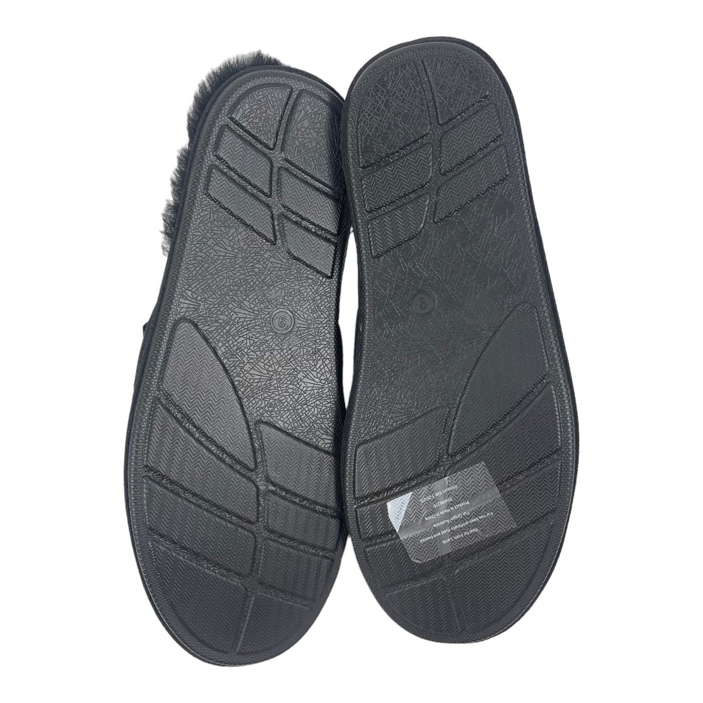 UGG Australia Leisure Slide Slippers Sheepskin Black Men Size 9