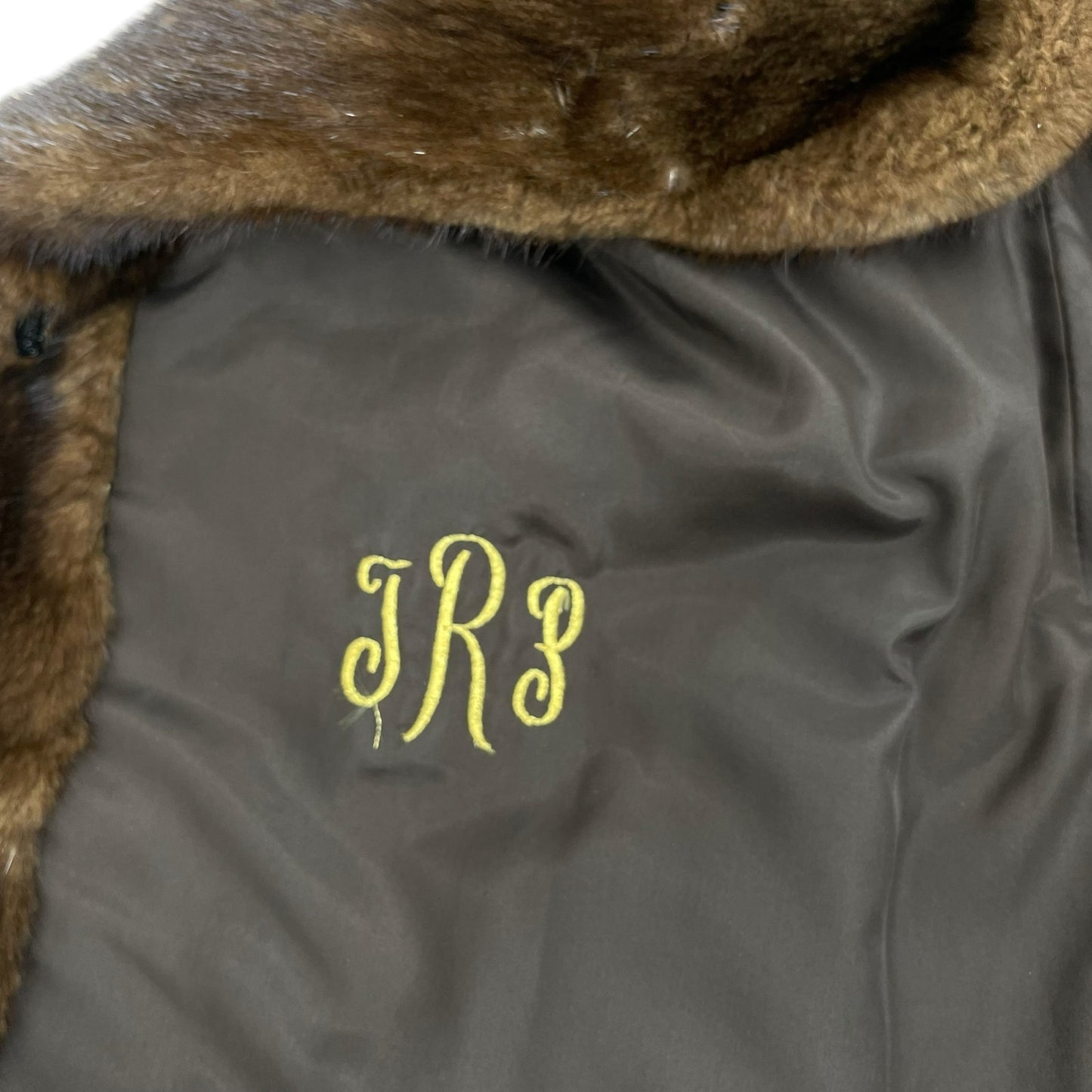 Vintage Nafia Real Mink Fur Long Coat Full Length Brown Size 8