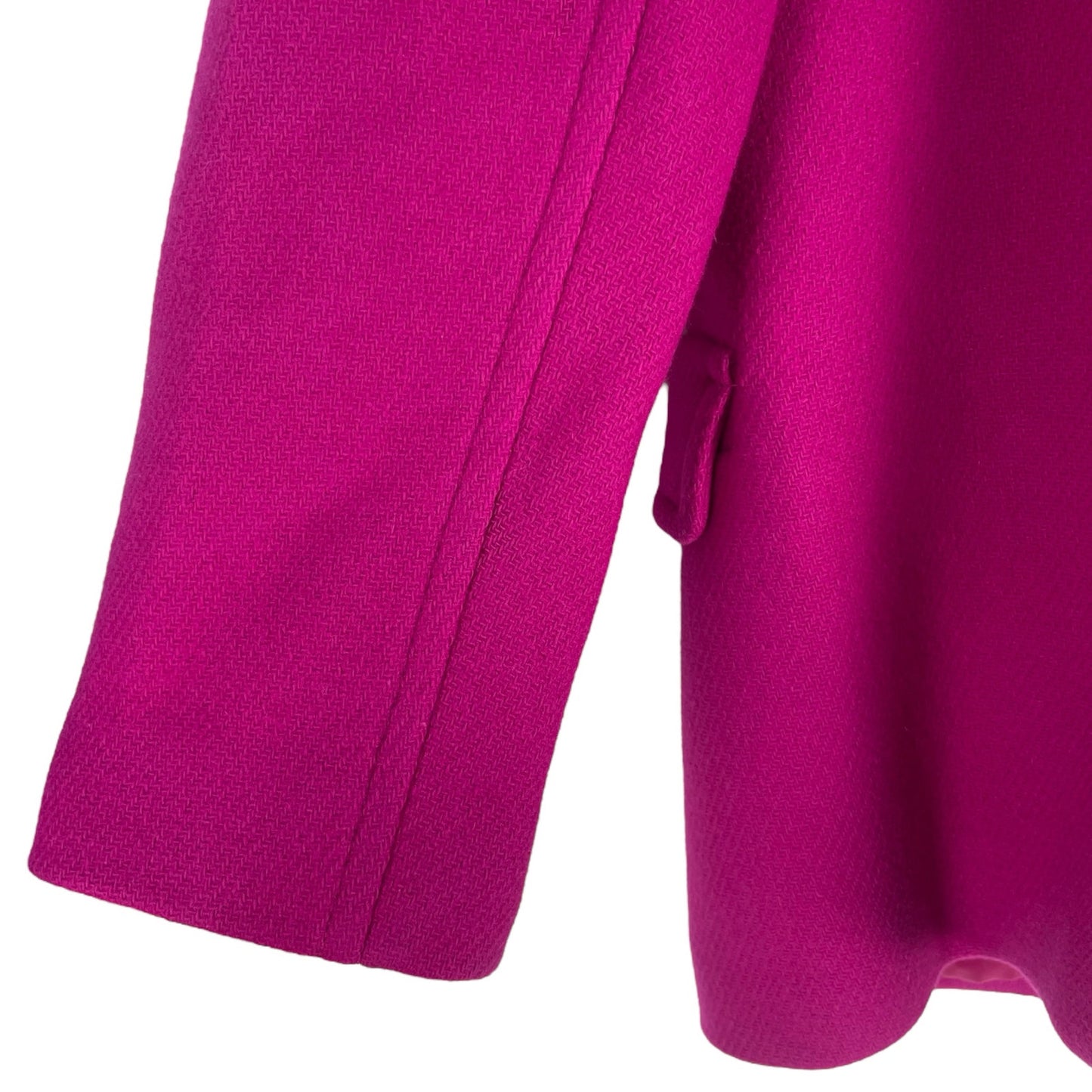 NEW Talbots Wool Blend Double Breasted Pea Coat Hot Pink Size 12
