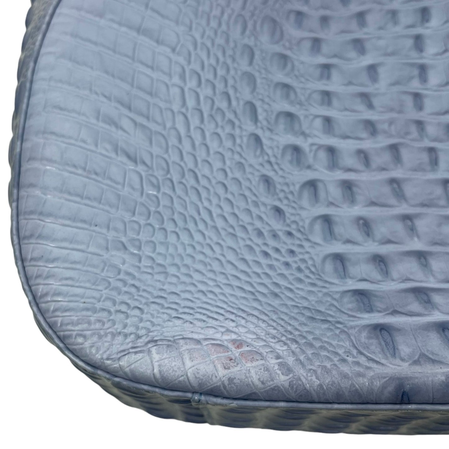 Brahmin Marianna Melbourne Leather Tote Bag Periwinkle Blue Croc Embossed