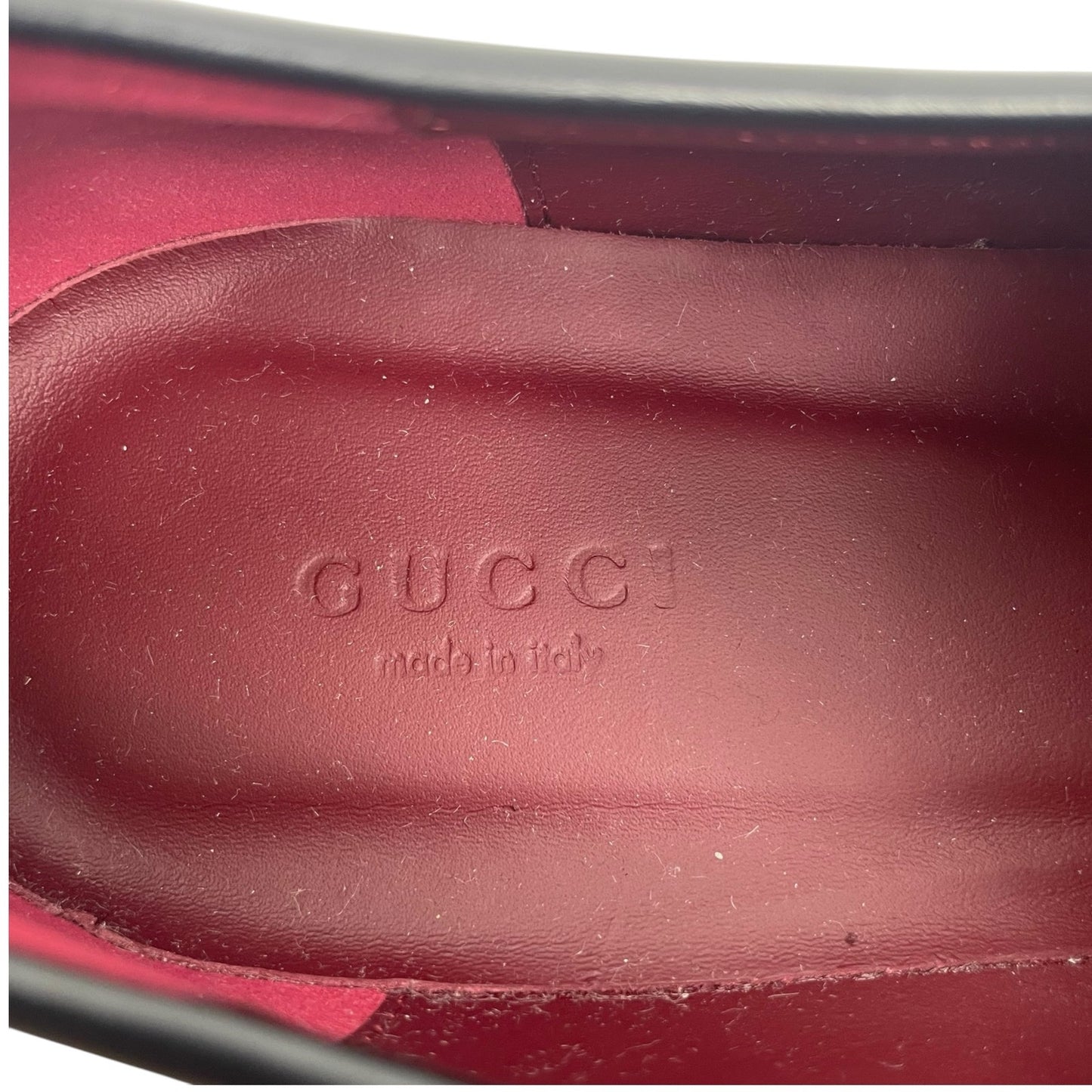 Gucci Lug Sole Leather Loafer with Horsebit Chunky Black Size 41