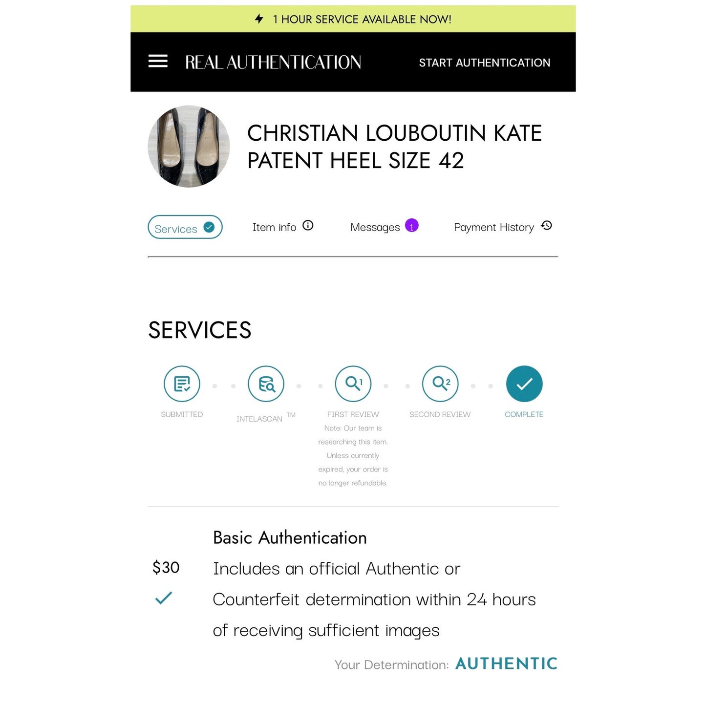 Christian Louboutin Kate 85mm Patent Leather Pump Black Size 42