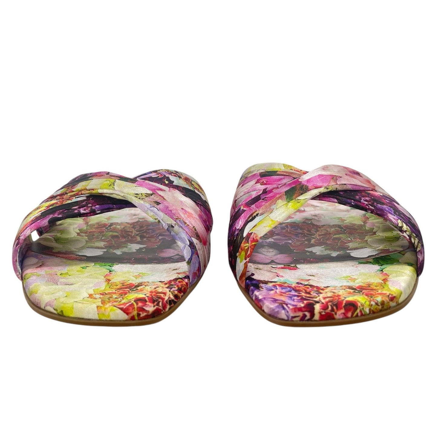 Christian Louboutin Nicol is Back Floral Satin Flat Slide Size 40