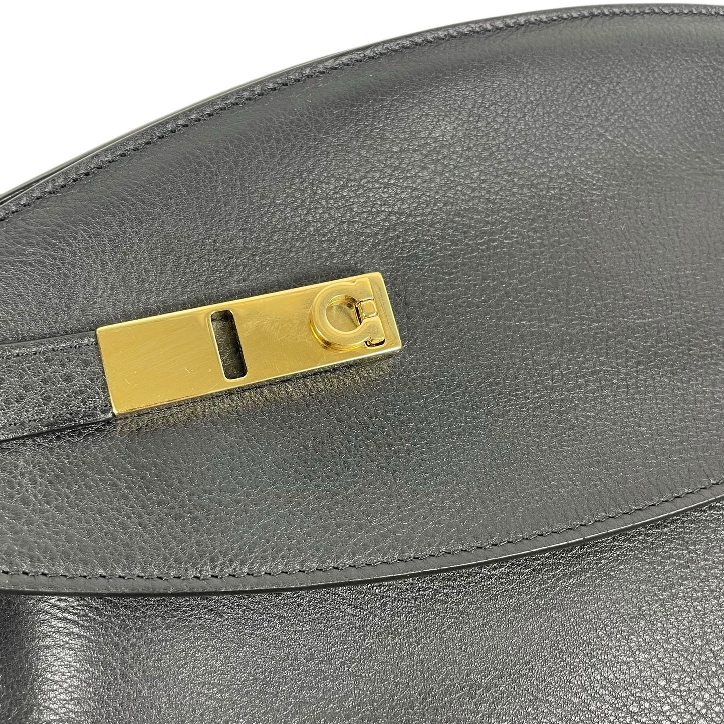Salvatore Ferragamo Hug Soft Crossbody Bag Large Clutch Black Leather