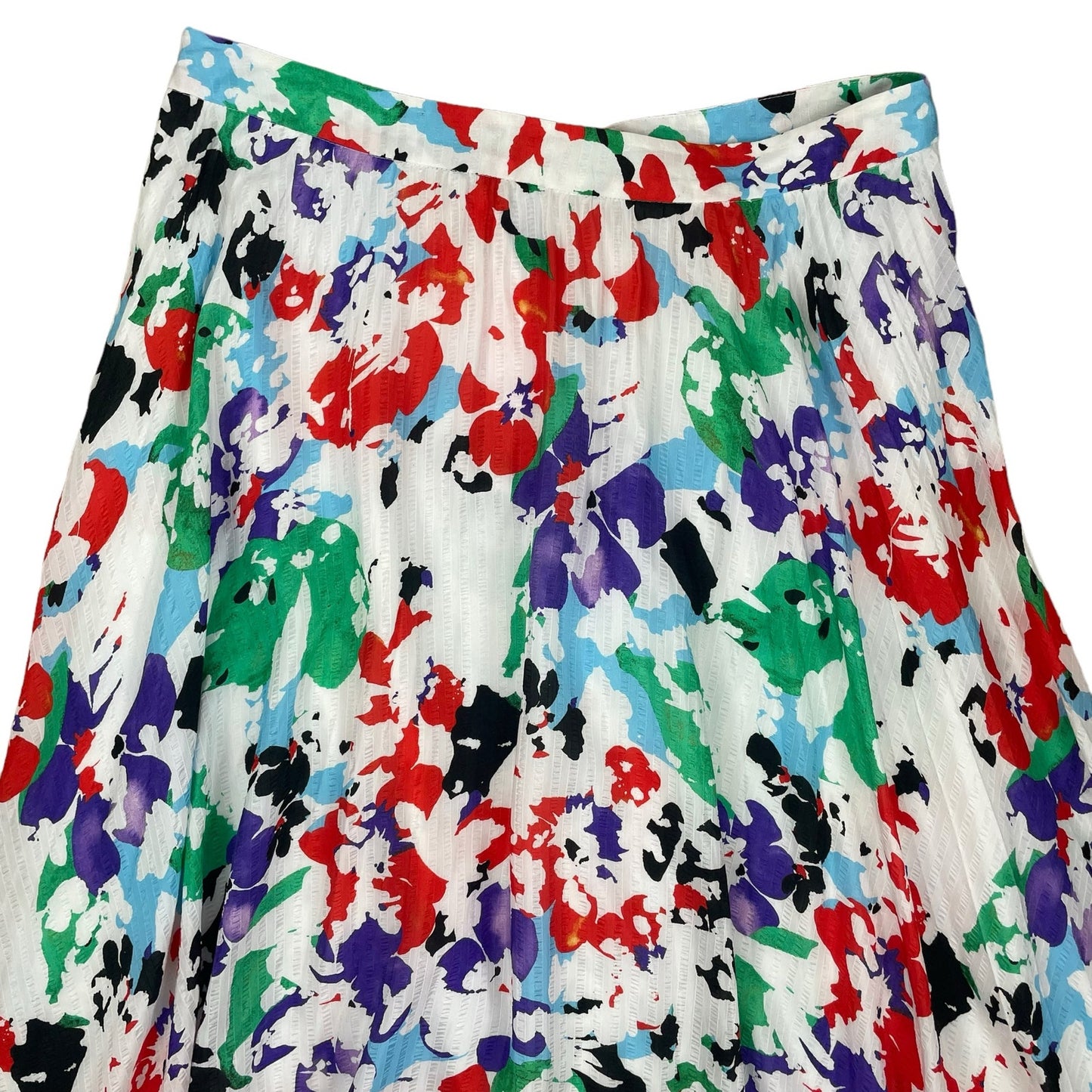 Tanya Taylor Jeana Silk Blend Pleated Midi Skirt Multi Color Size 12
