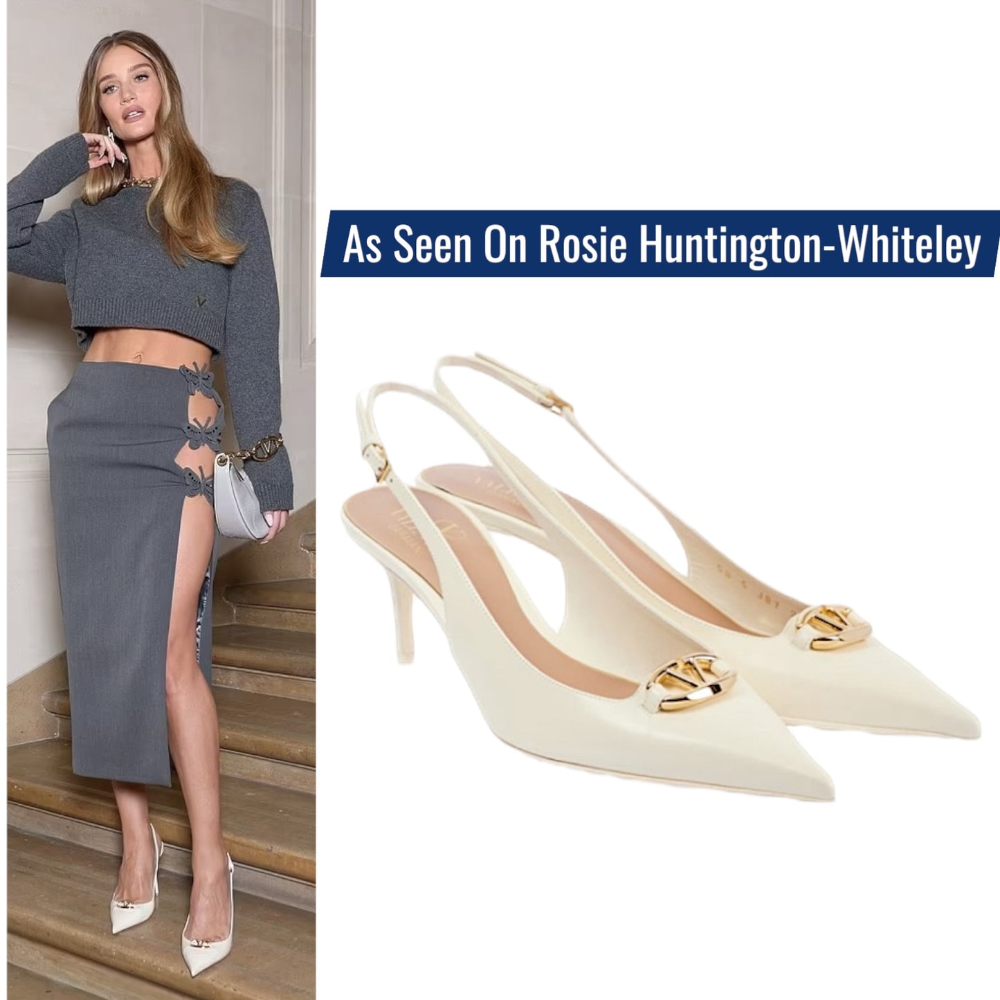 Valentino Garavani The Bold Edition Vlogo Calfskin Pump 60mm Ivory Size 36