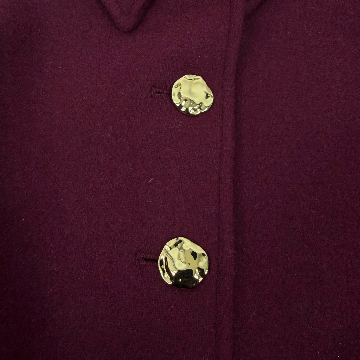 J. Crew Cropped Wool Blend Swing Coat Vintage Burgundy Size M Petite