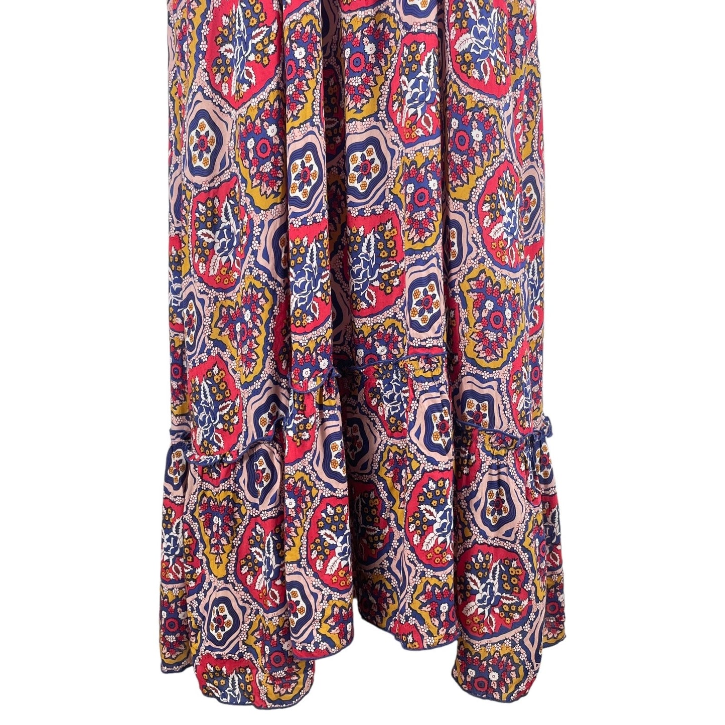 Antik Batik Sam Layered Printed Voile Maxi Dress Red Size S/ 38