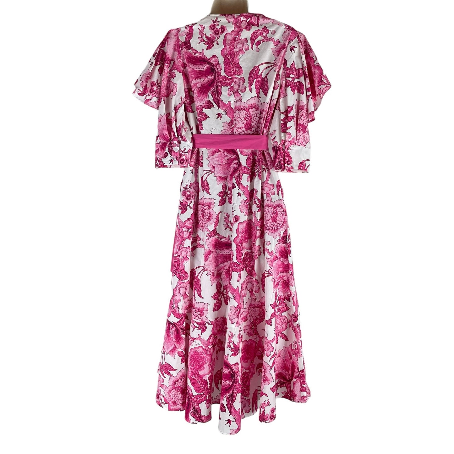 Diane von Furstenberg Annabeth Dress Willow Floral Ivory Pink DVF Size 6
