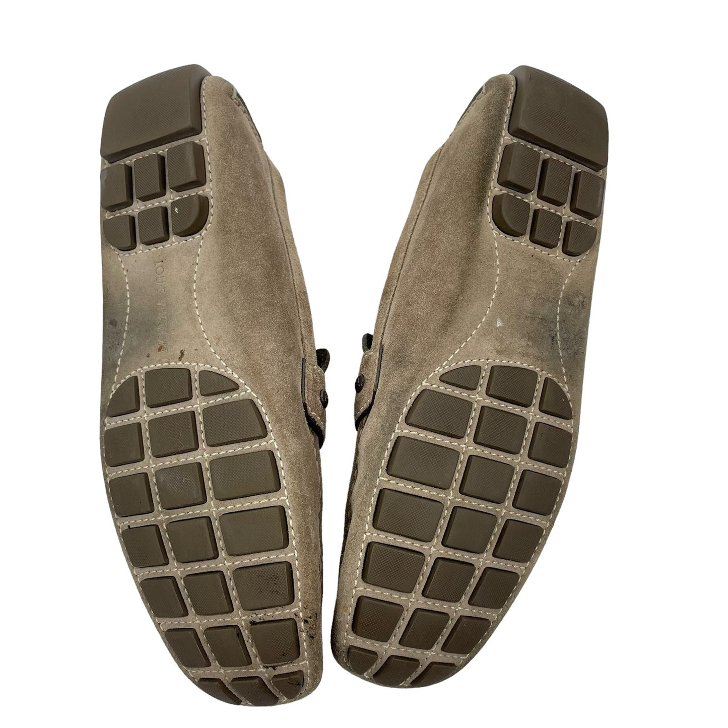 Louis Vuitton Monte Carlo Moccasin Suede Slip On Taupe Tan Size 9/ US 10