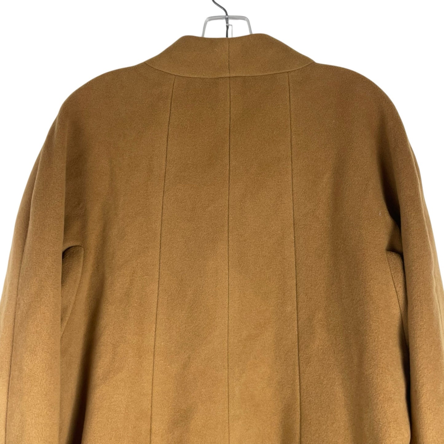 Talbots Wool Cashmere Blend Hidden Button Car Coat Dark Camel Size 14P
