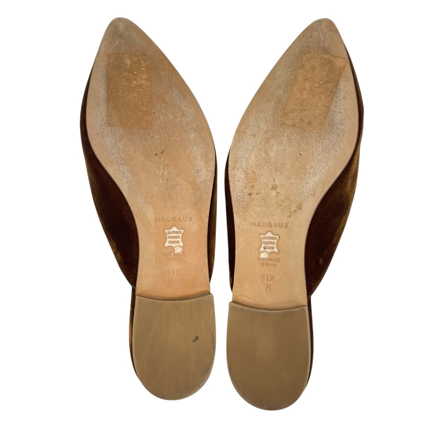 Margaux Velvet Pointed Toe Slip On Mules Rust Brown Size 41.5M