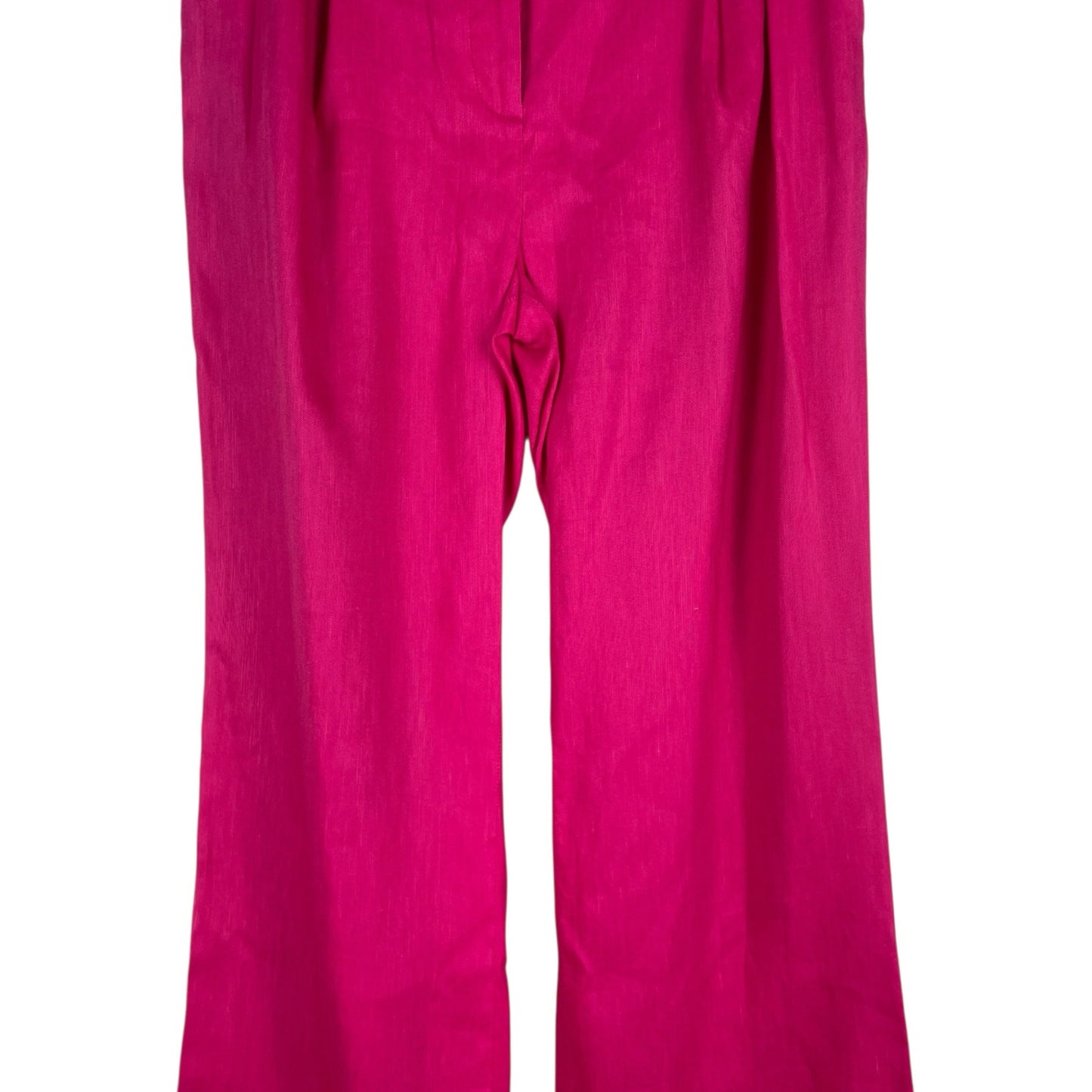 Veronica Beard Robinne Wide Leg Linen Blend Pants Fuchsia Pink Size 8
