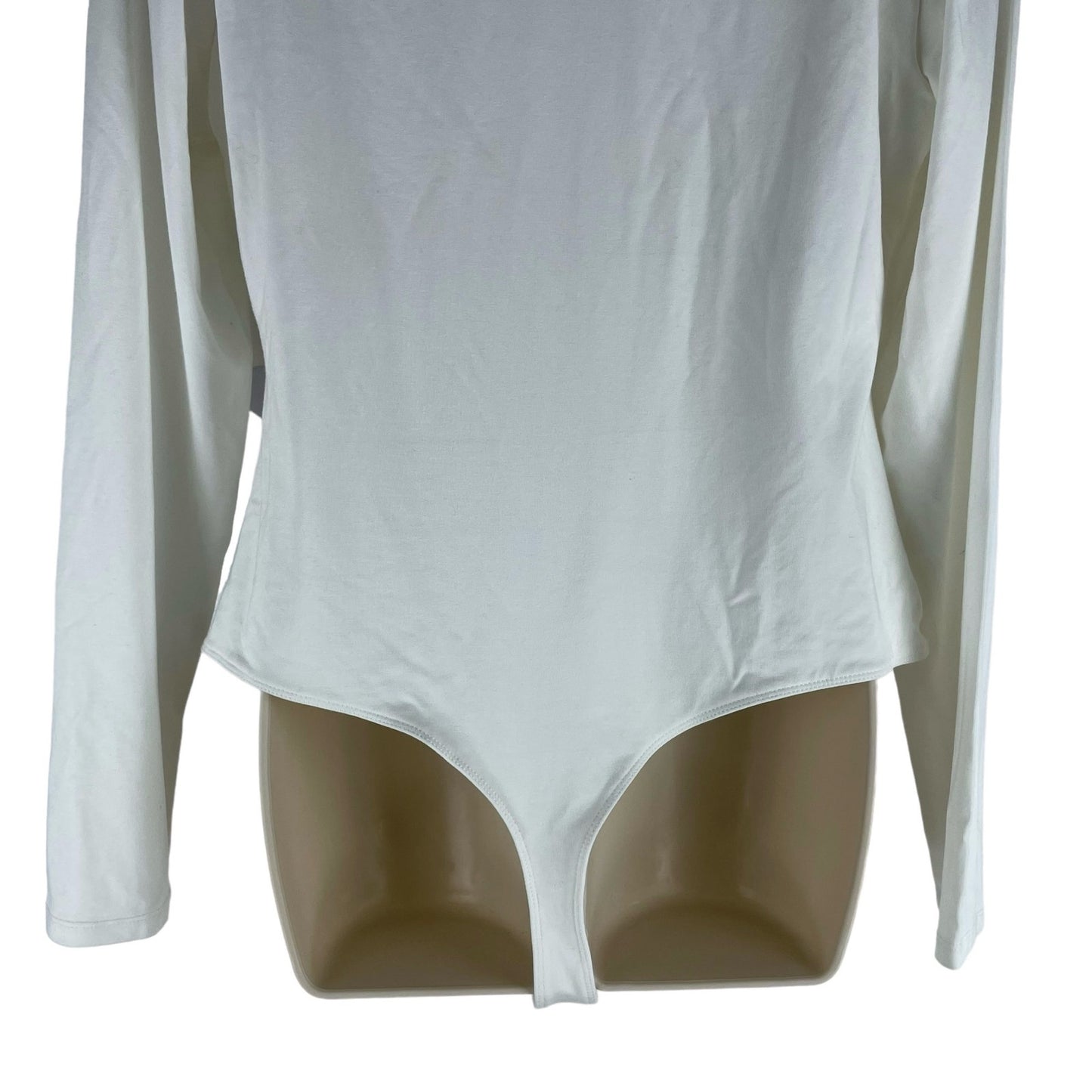 Good American Good Body Power Shoulder Bodysuit Ivory Size 5/ 2X