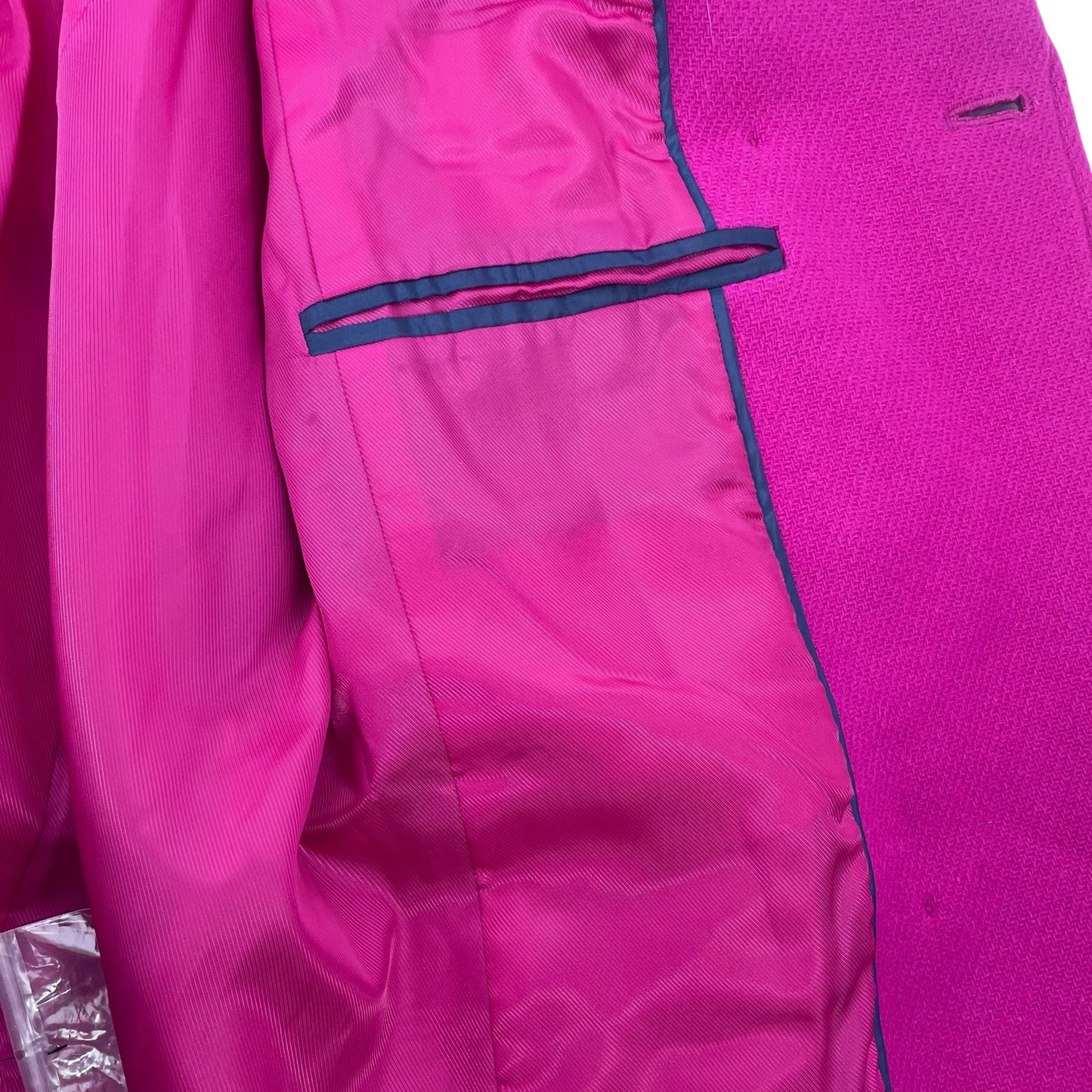 NEW Talbots Wool Blend Double Breasted Pea Coat Hot Pink Size 12