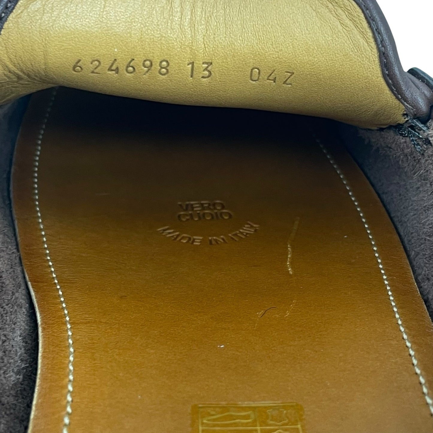 Gucci Ayrton Web GG Logo Horsebit Leather Driver Loafer Brown Size 13