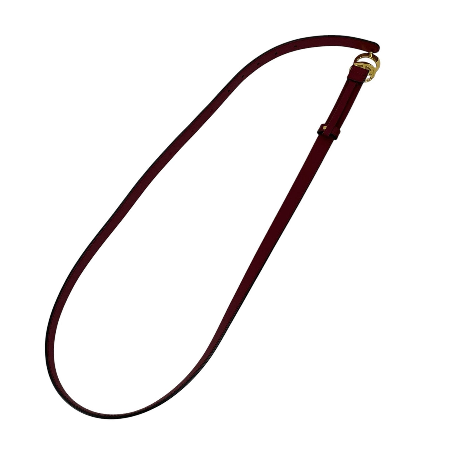 Gucci GG Logo Marmont Thin Leather Belt Rosso Ancora Red Size 100/40