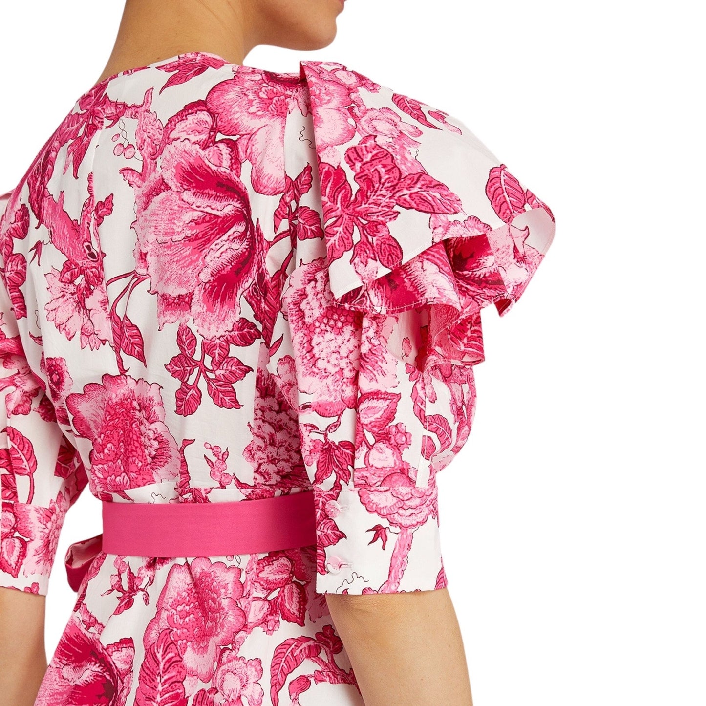 Diane von Furstenberg Annabeth Dress Willow Floral Ivory Pink DVF Size 6