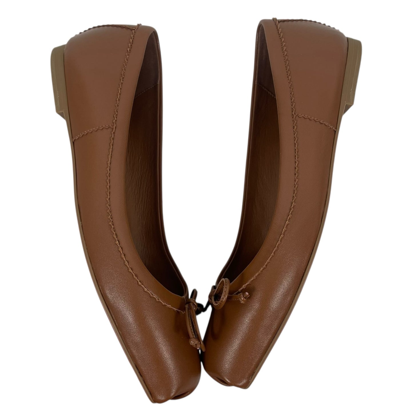 Christian Louboutin Mamadrague Leather Ballet Flat Brown Women Size 37.5