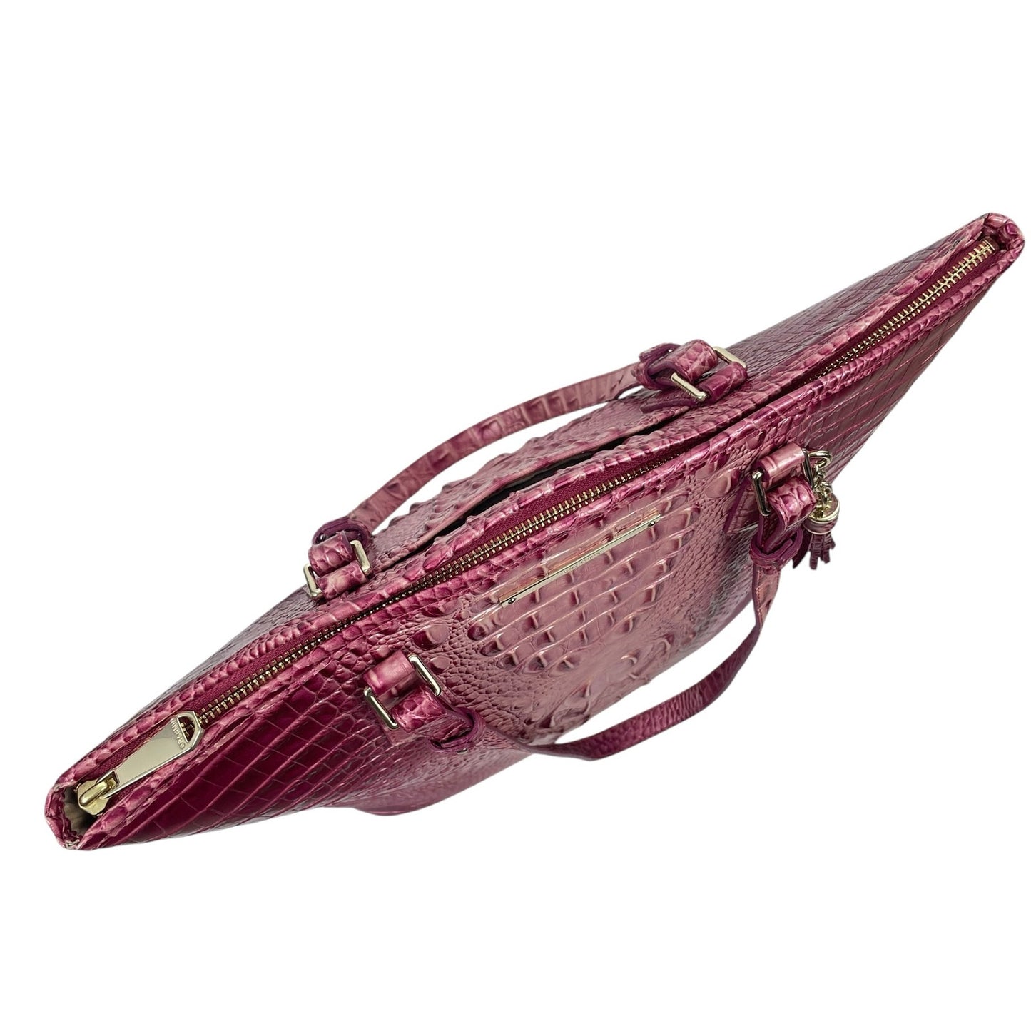 Brahmin Asher Tote Bag Shoulder Bag Magenta Ombre Melbourne Leather Pink