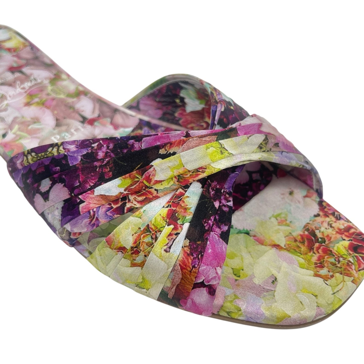 Christian Louboutin Nicol is Back Floral Satin Flat Slide Size 40