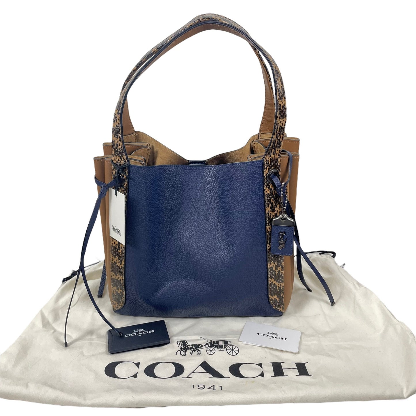 Coach Harmony Hobo Bag Colorblock Snakeskin Pewter Cadet