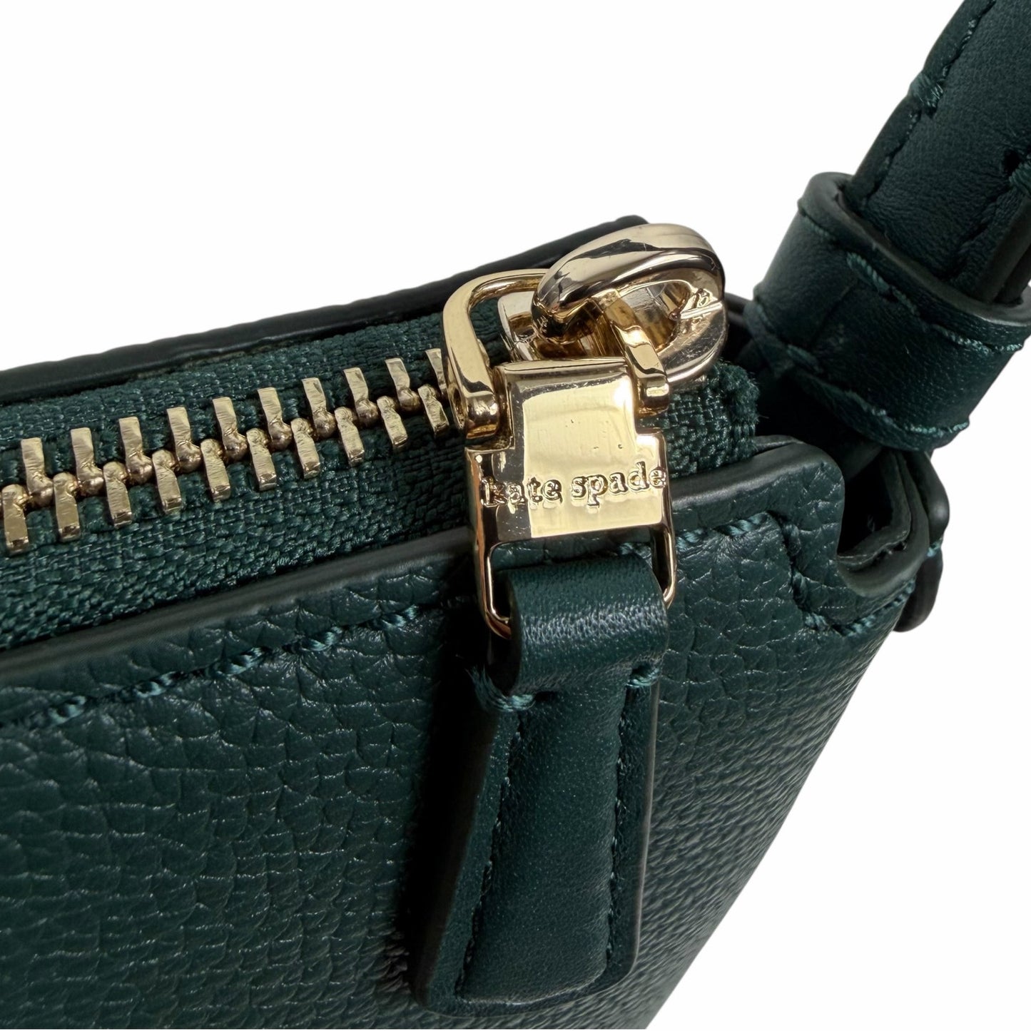 Kate Spade Loop Large Shoulder Bag Pebble Leather Midnight Green