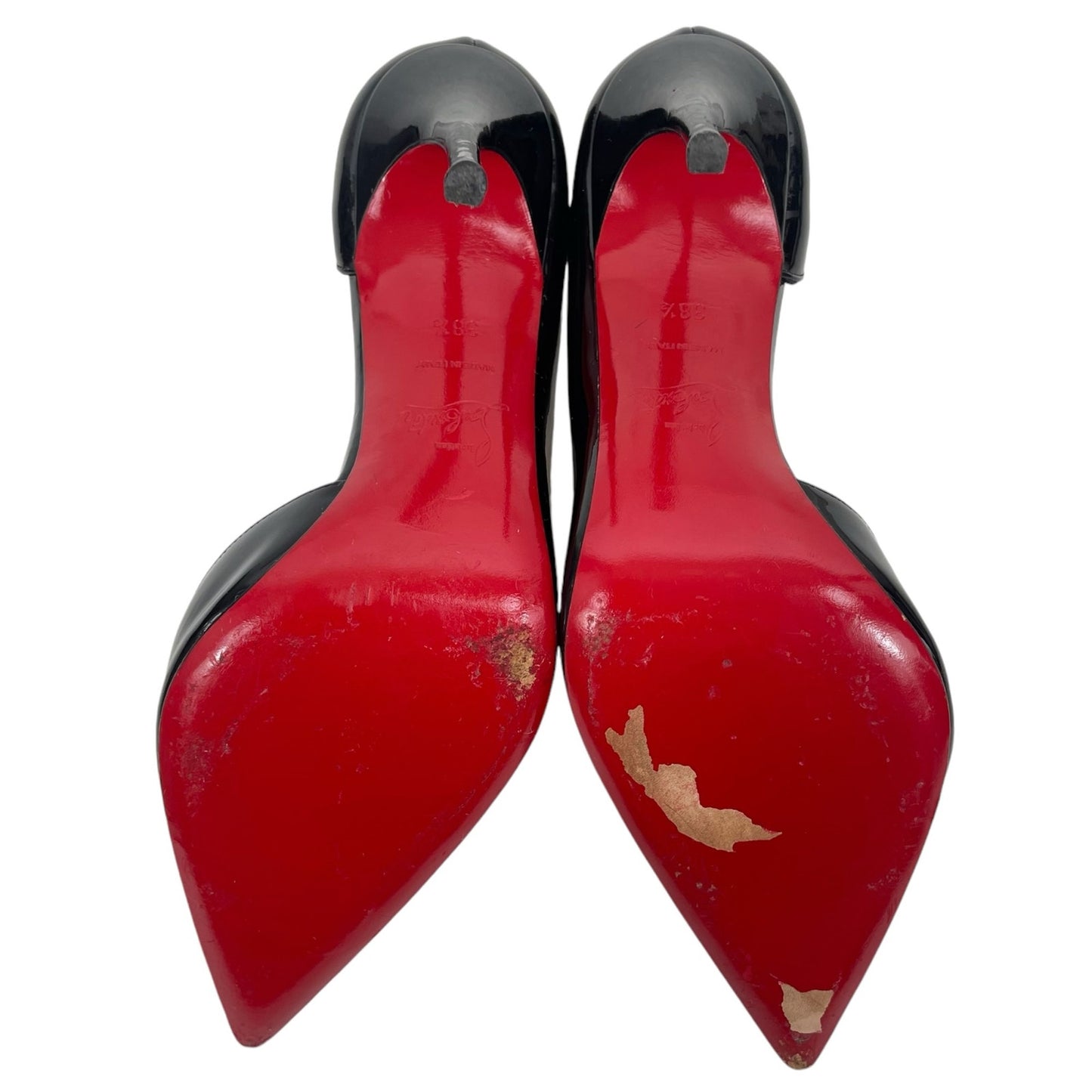 Christian Louboutin Iriza 100 d'Orsay Patent Leather Pump Black Size 37.5