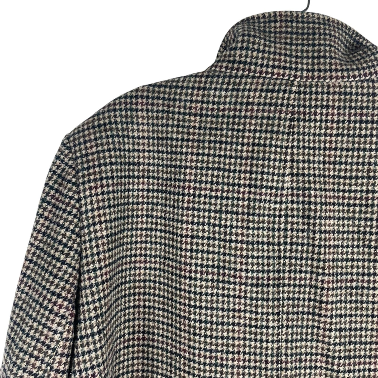 Lauren Ralph Lauren Tab Front Wool Coat Merlot Houndstooth Size 18