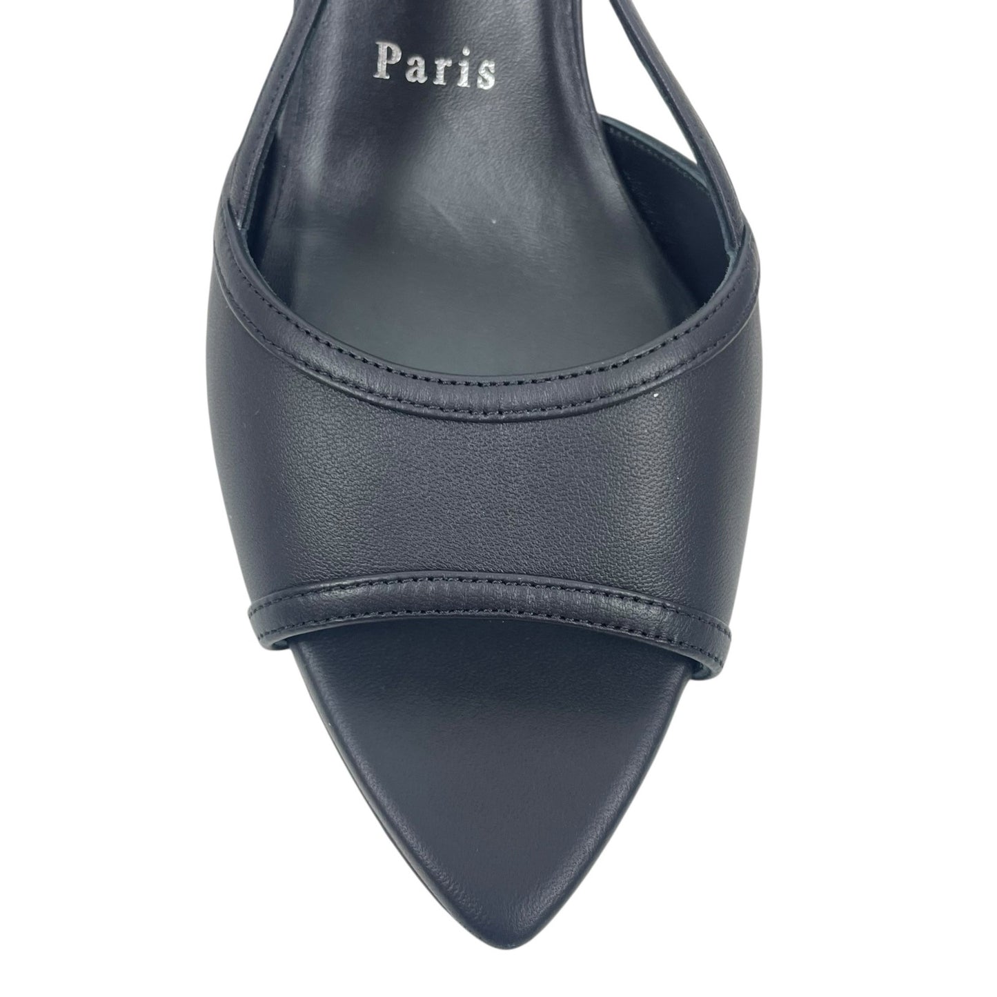 Christian Louboutin Miss Z Open Toe Slingback Sandal Black Size 39.5