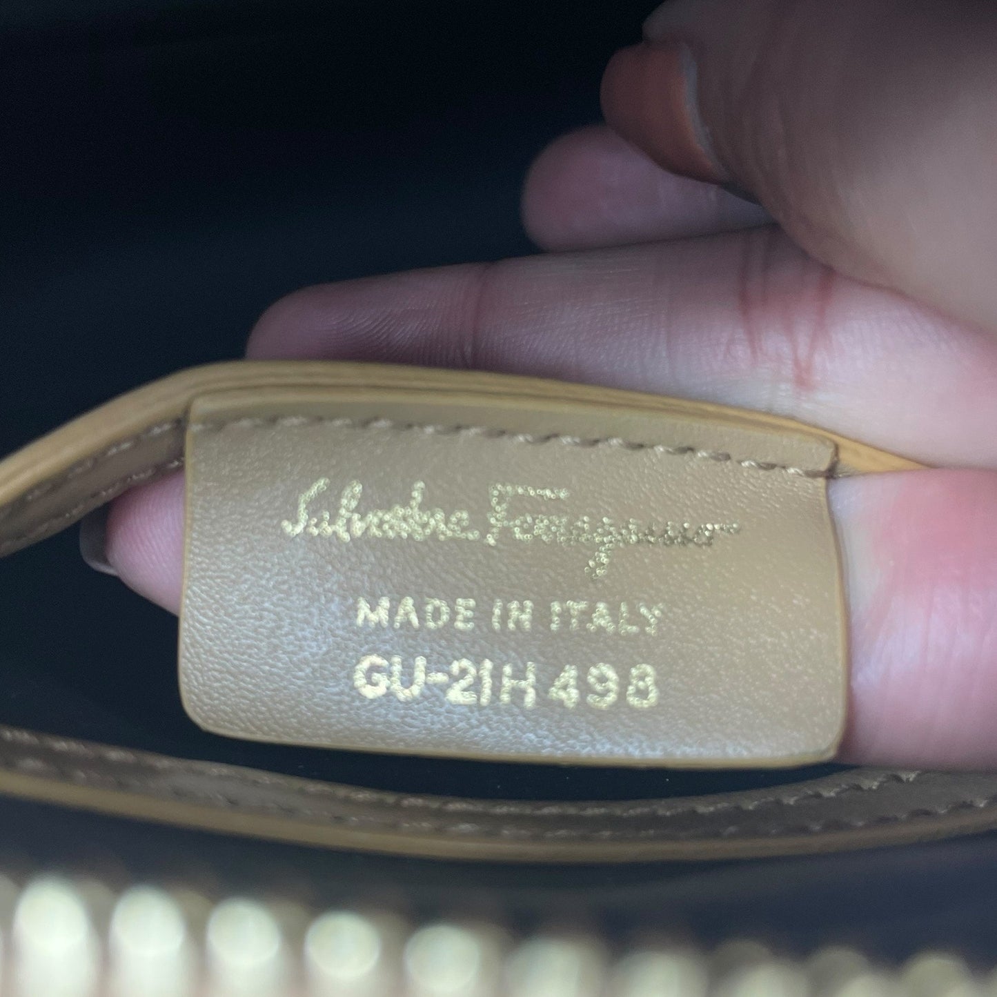 Salvatore Ferragamo Calfskin Vara Bow Crossbody Camera Bag Camel Tan