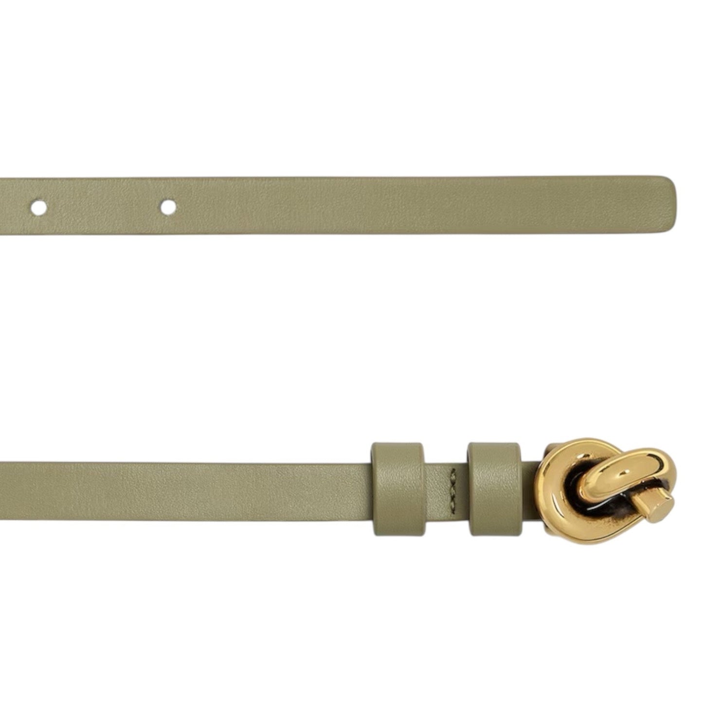Bottega Veneta Knot Buckle Leather Belt Travertine Green Size 95cm/38