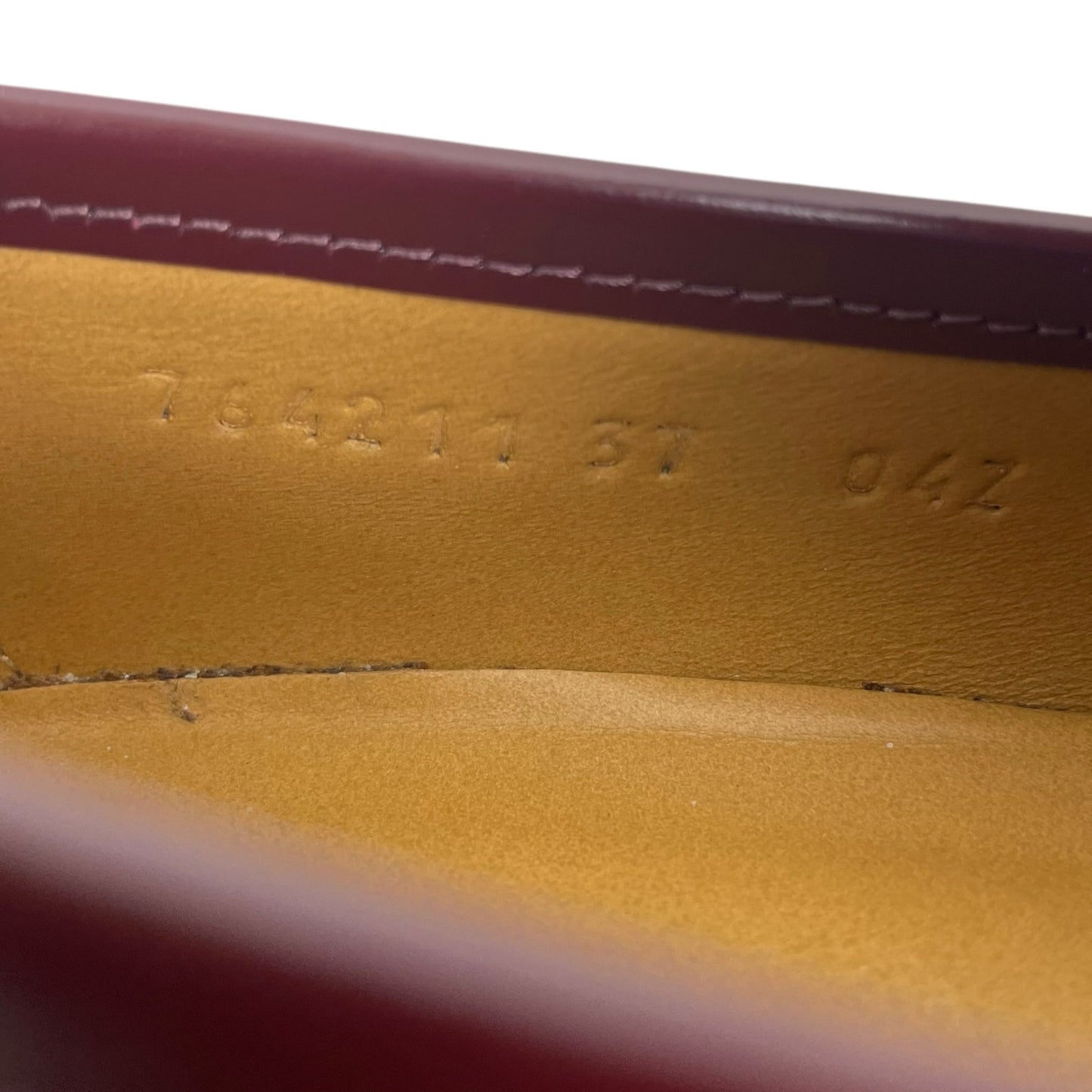 Gucci Lug Sole Leather Loafer with Horsebit Chunky Boredeaux Size 37