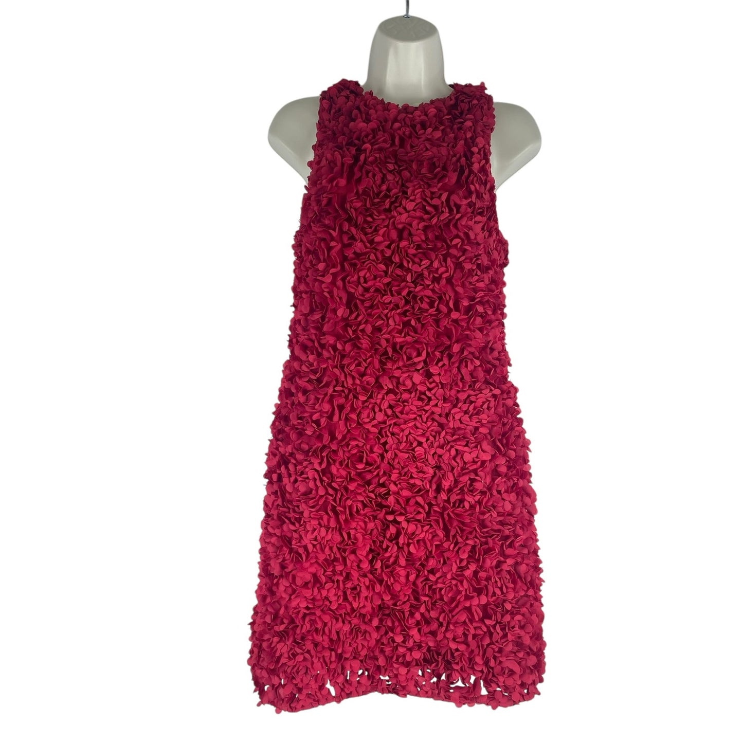 J. Crew Rosette 3D Flower Petal Mini Dress Ruby Red Size 2