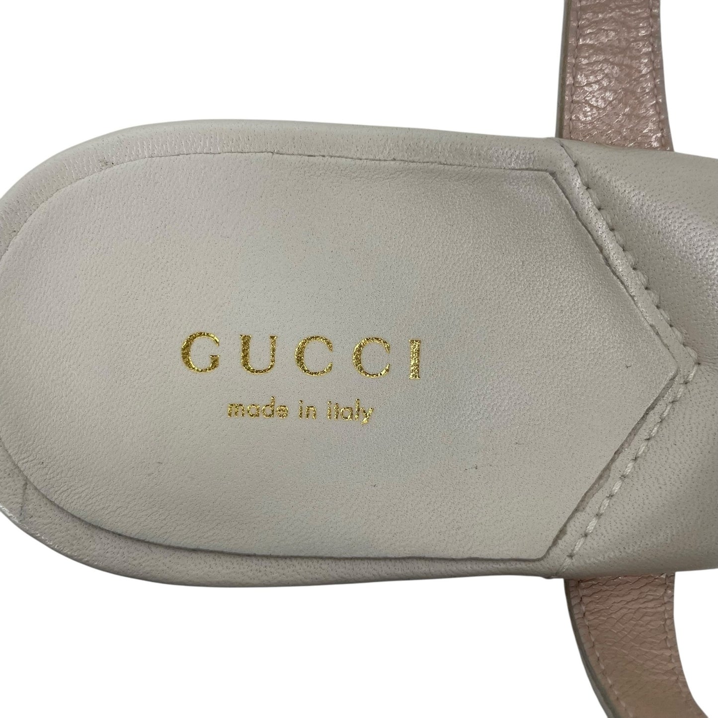 NEW Gucci Marmont GG Thong Slingback Heel Sandals Mystic White Size 40