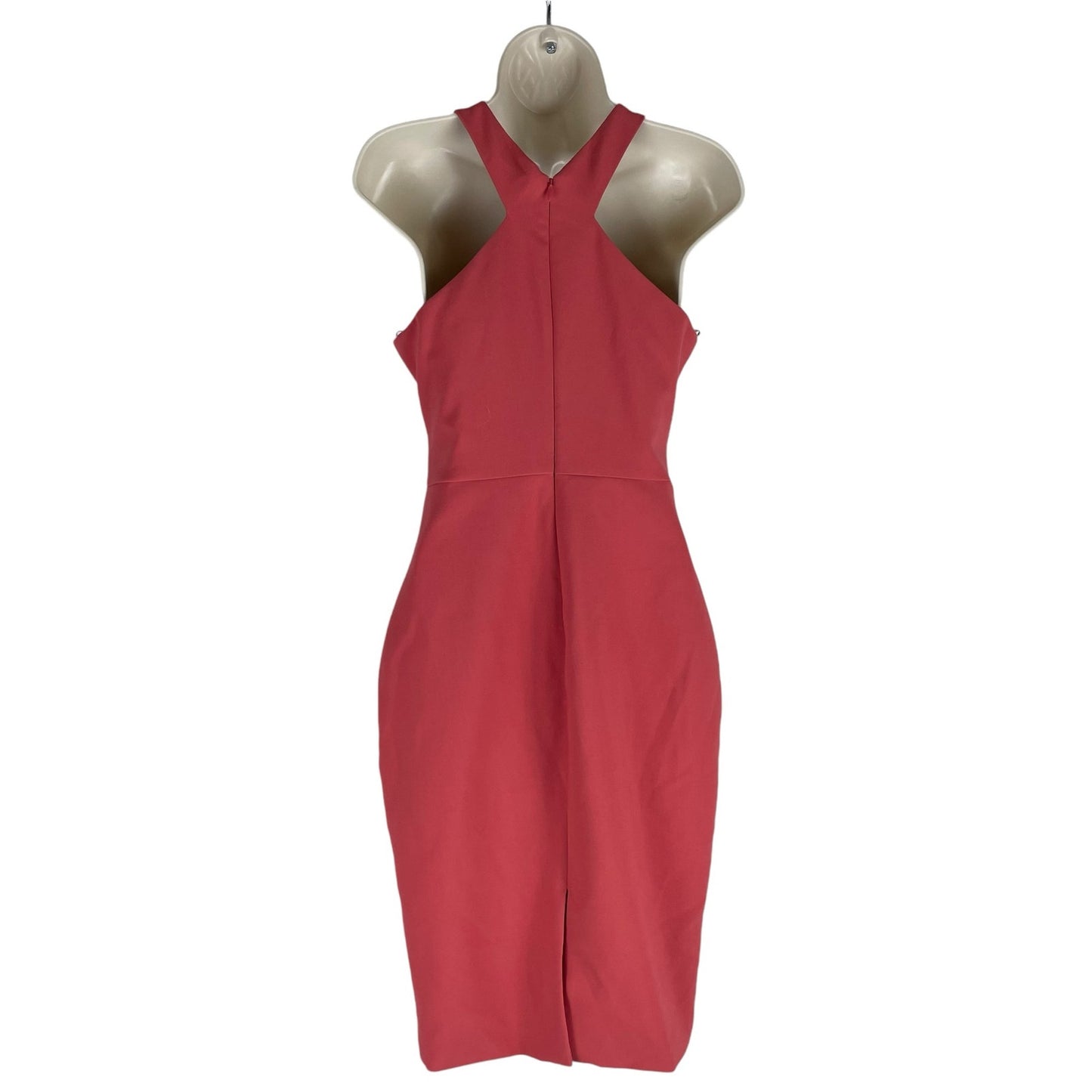 Likely Carolyn Cross Neck Mini Cocktail Dress Cranberry Orange Size 2