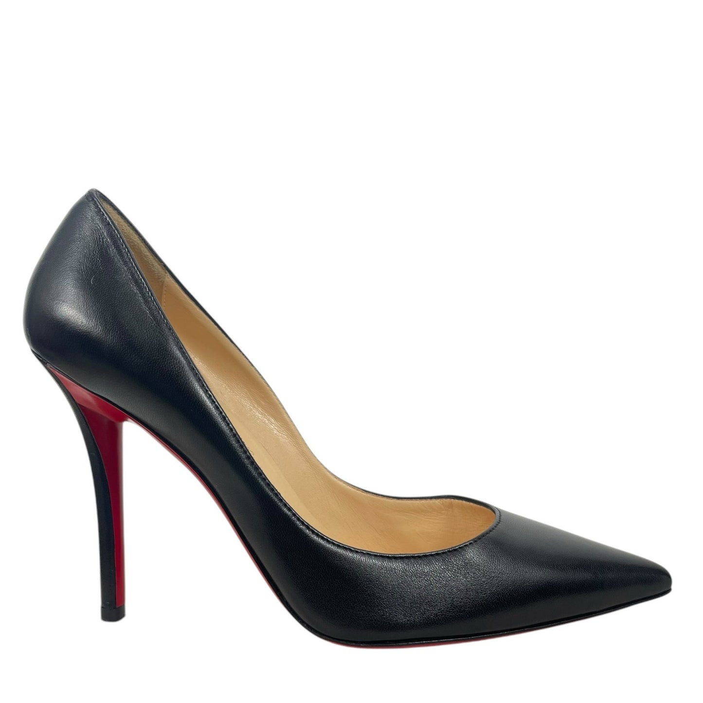 Christian Louboutin Apostrophy 100mm Nappa Leather Pumps Black Size 39