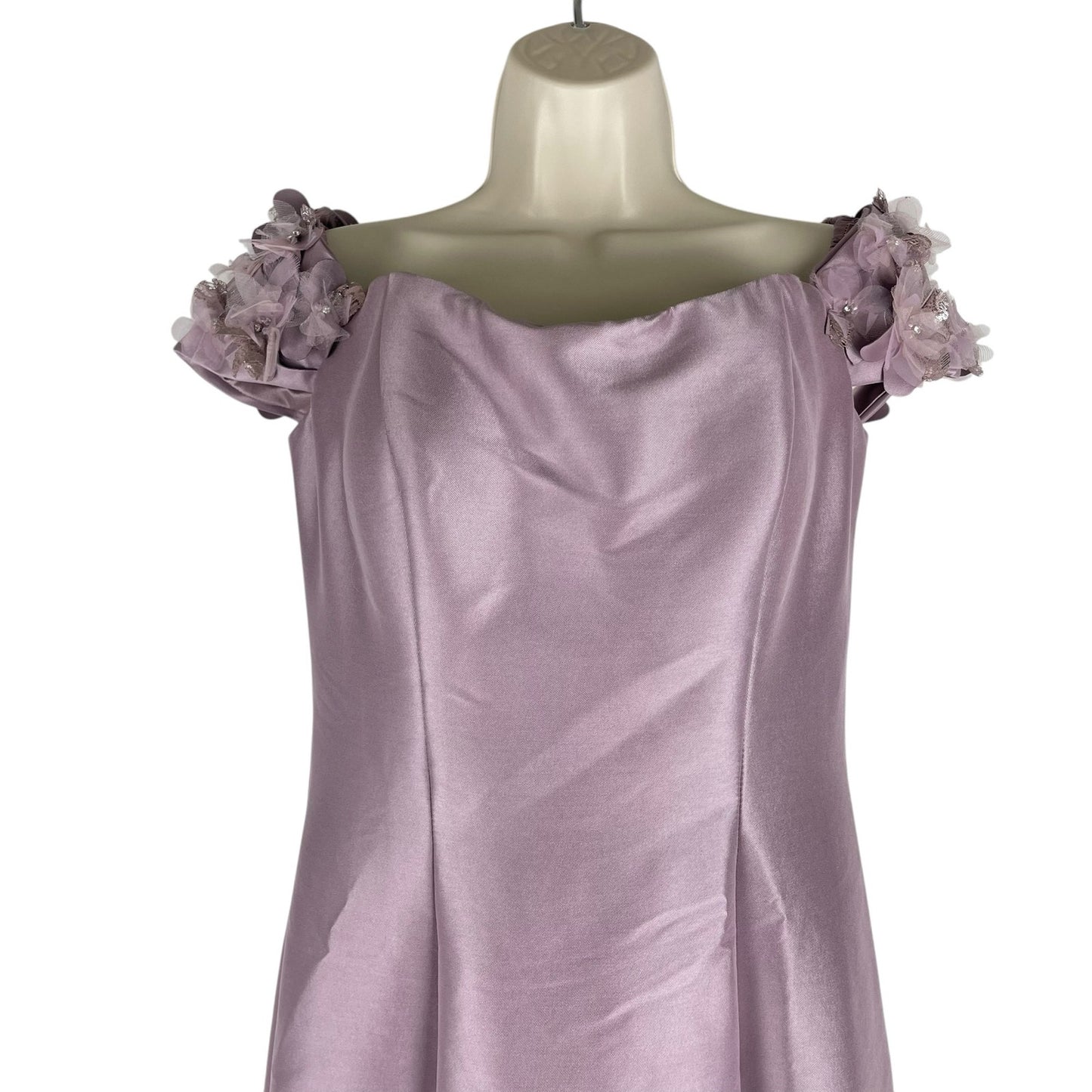 Terani Couture Floral Off Shoulder Long Gown 2021E2799 Mauve Size 4