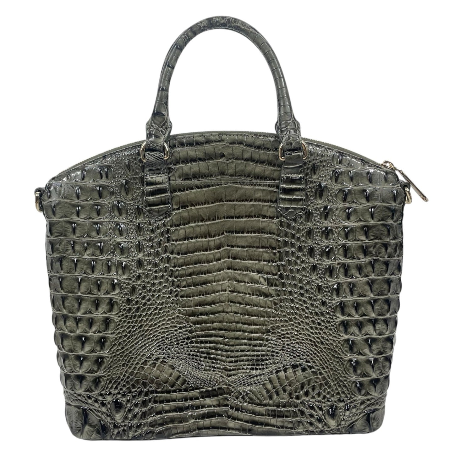 Brahmin Large Duxbury Satchel Bag Serpentine Melbourne Leather Croc