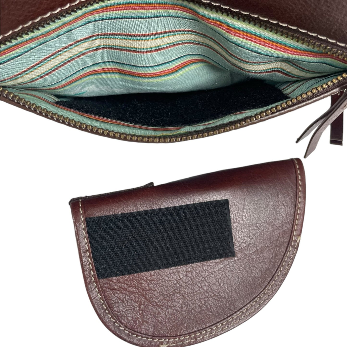 Ariat Victoria Floral Tooled Leather Fringed Shoulder Bag Brown
