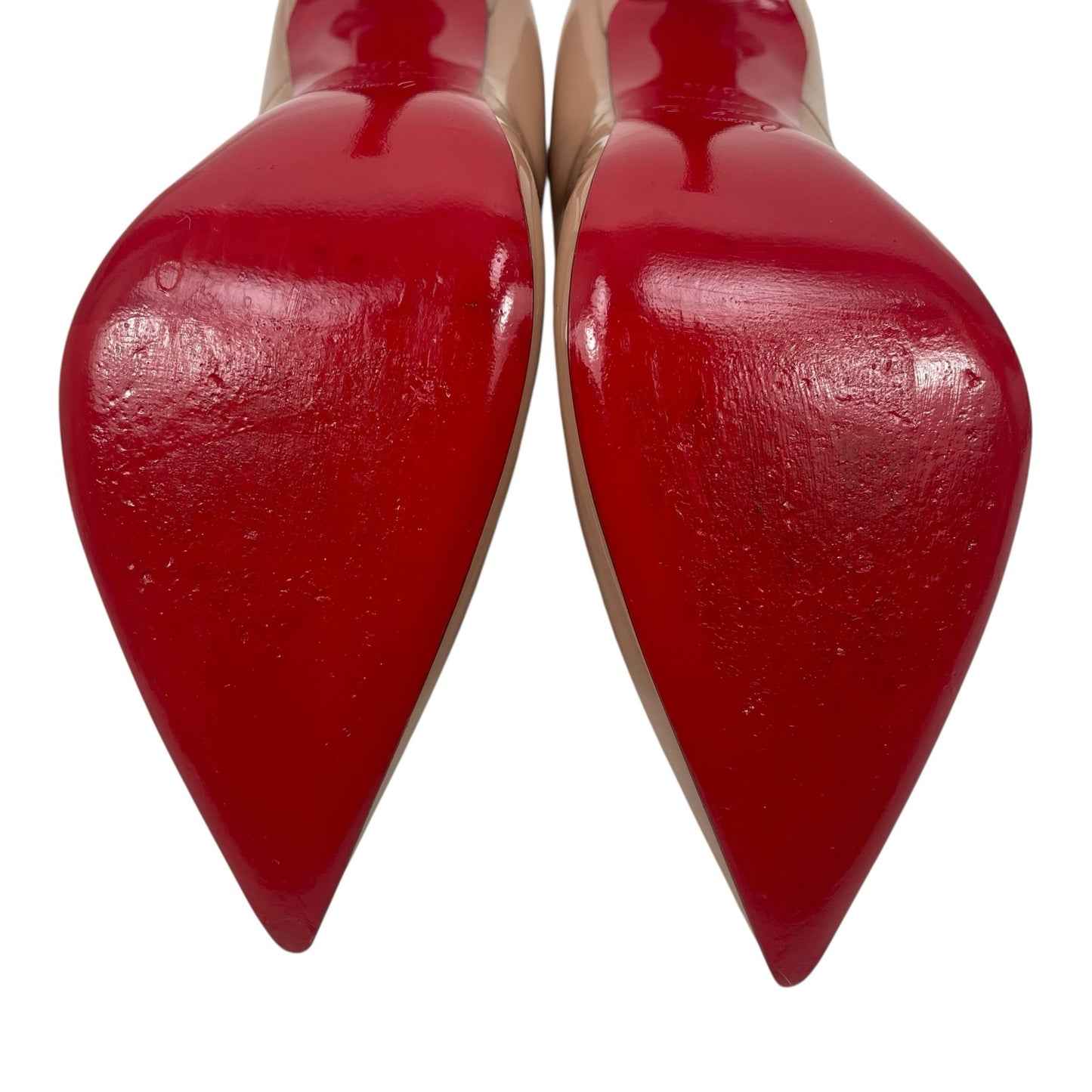 Christian Louboutin So Kate 120mm Patent Leather Pumps Beige Size 37.5