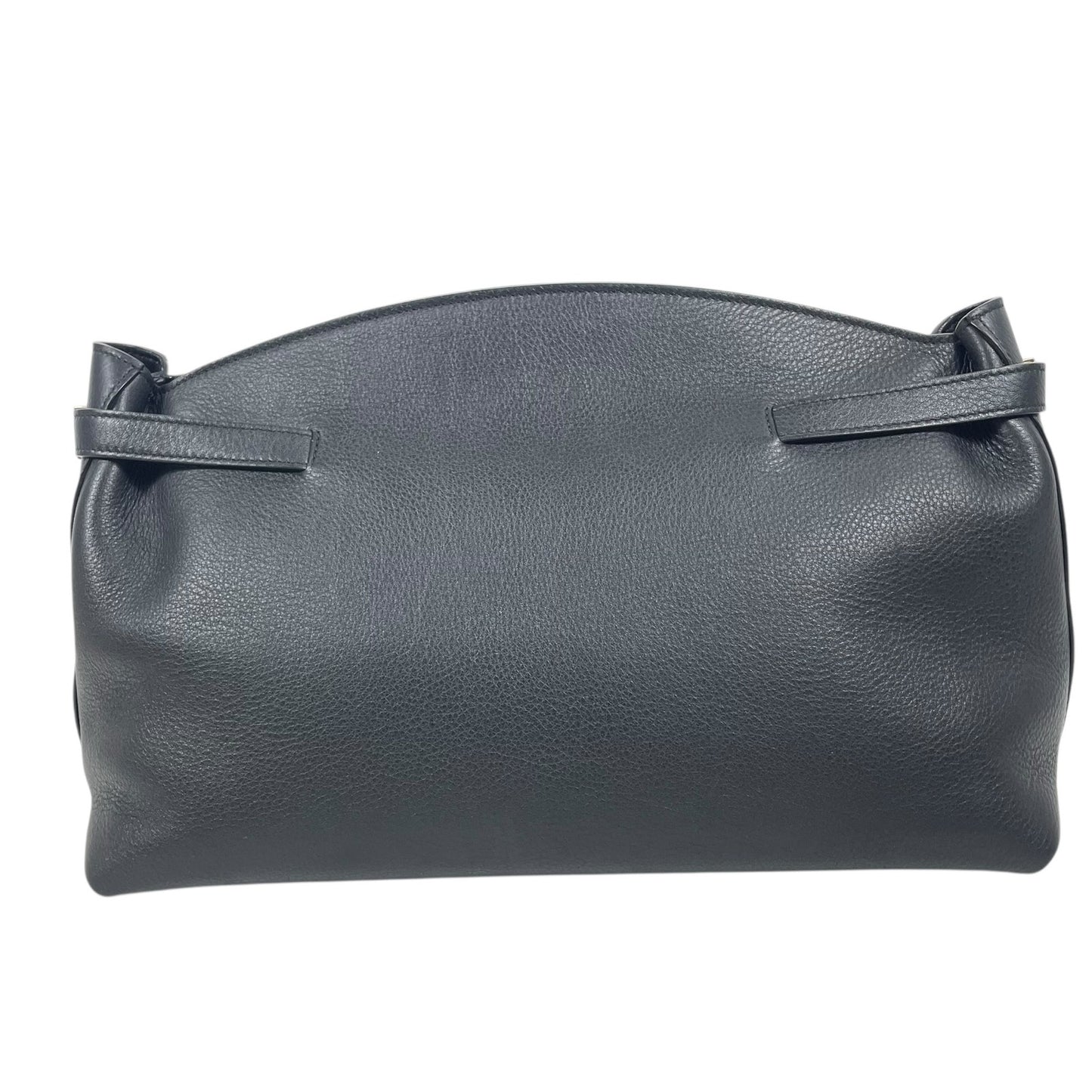 Salvatore Ferragamo Hug Soft Crossbody Bag Large Clutch Black Leather